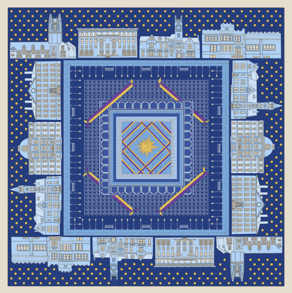 College Campus Architecture Silk Scarves – The Clearly Collective